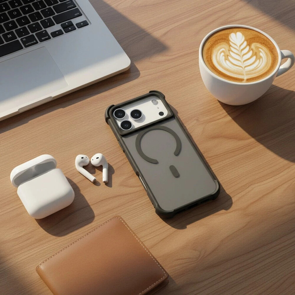Coverzs Coverzs iPhone 18 Pro matte shock case met MagSafe (zwart) Coverzs Coverzs iPhone 18 Pro matte shock case met MagSafe (zwart)
