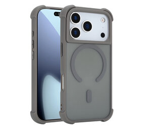 Coverzs iPhone 18 Pro matte shock case met MagSafe (grijs)