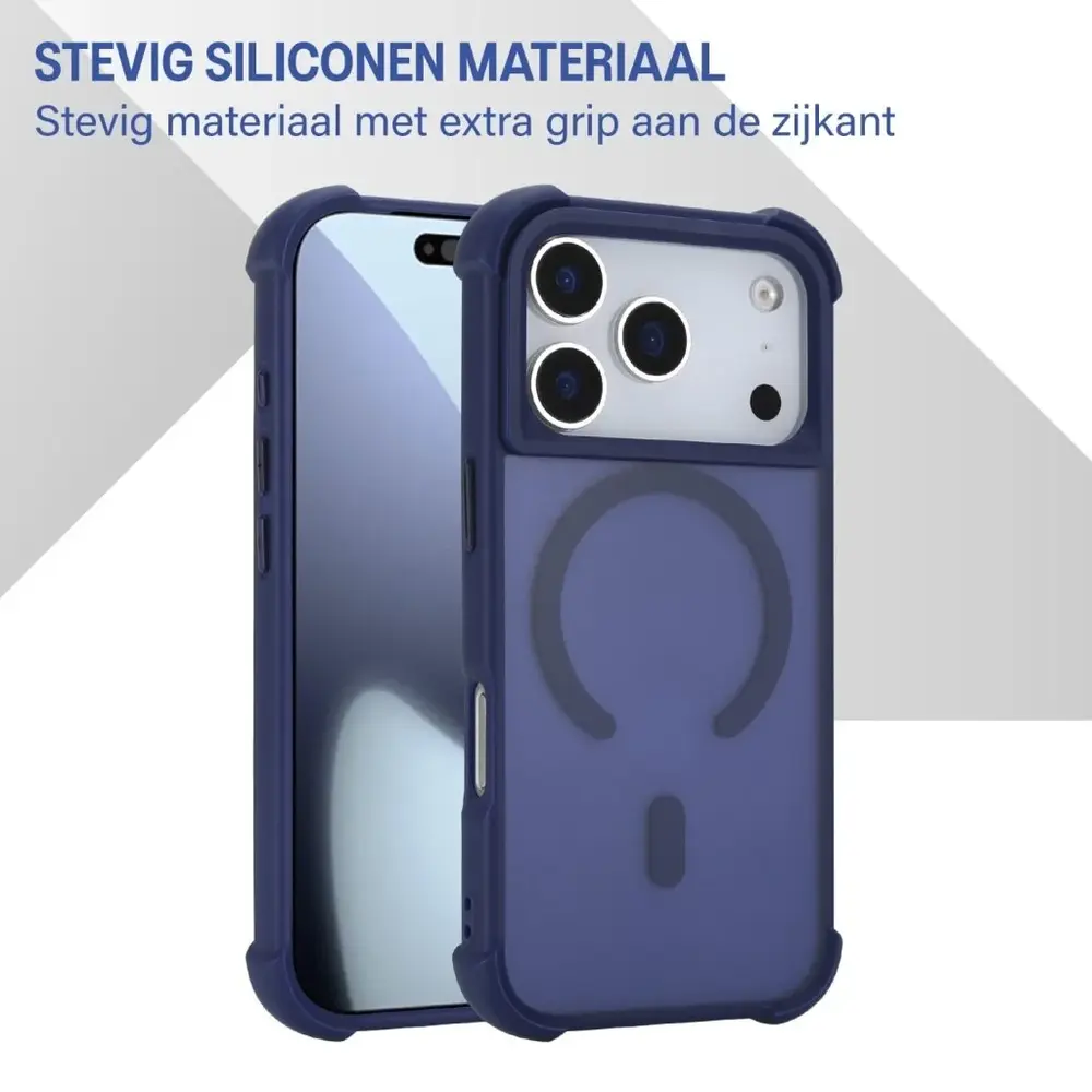 Coverzs Coverzs iPhone 18 Pro matte shock case met MagSafe (donkerblauw) Coverzs Coverzs iPhone 18 Pro matte shock case met MagSafe (donkerblauw)