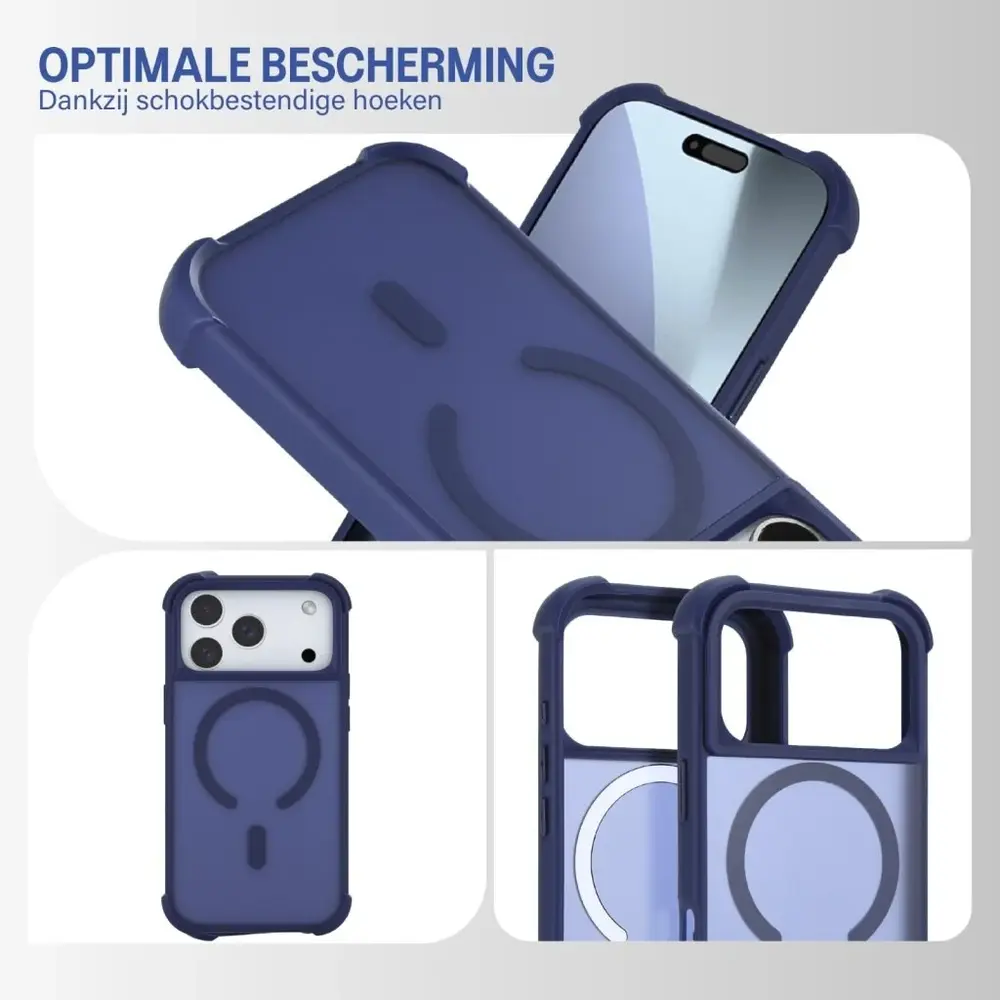 Coverzs Coverzs iPhone 18 Pro matte shock case met MagSafe (donkerblauw) Coverzs Coverzs iPhone 18 Pro matte shock case met MagSafe (donkerblauw)
