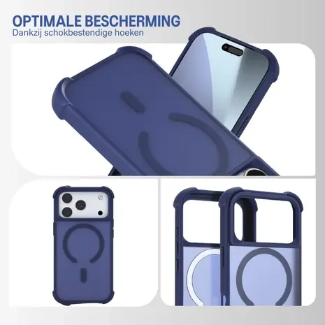 Coverzs Coverzs iPhone 18 Pro matte shock case met MagSafe (donkerblauw) Coverzs Coverzs iPhone 18 Pro matte shock case met MagSafe (donkerblauw)