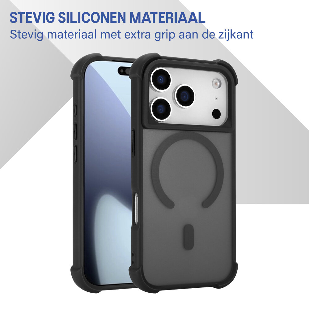 Coverzs Coverzs iPhone 18 Pro matte shock case (zwart) Coverzs Coverzs iPhone 18 Pro matte shock case (zwart)
