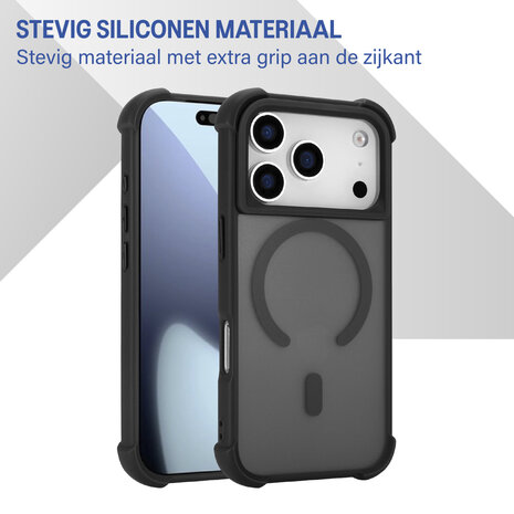 Coverzs Coverzs iPhone 18 Pro matte shock case (zwart) Coverzs Coverzs iPhone 18 Pro matte shock case (zwart)