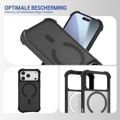 Coverzs Coverzs iPhone 18 Pro matte shock case (zwart) Coverzs Coverzs iPhone 18 Pro matte shock case (zwart)