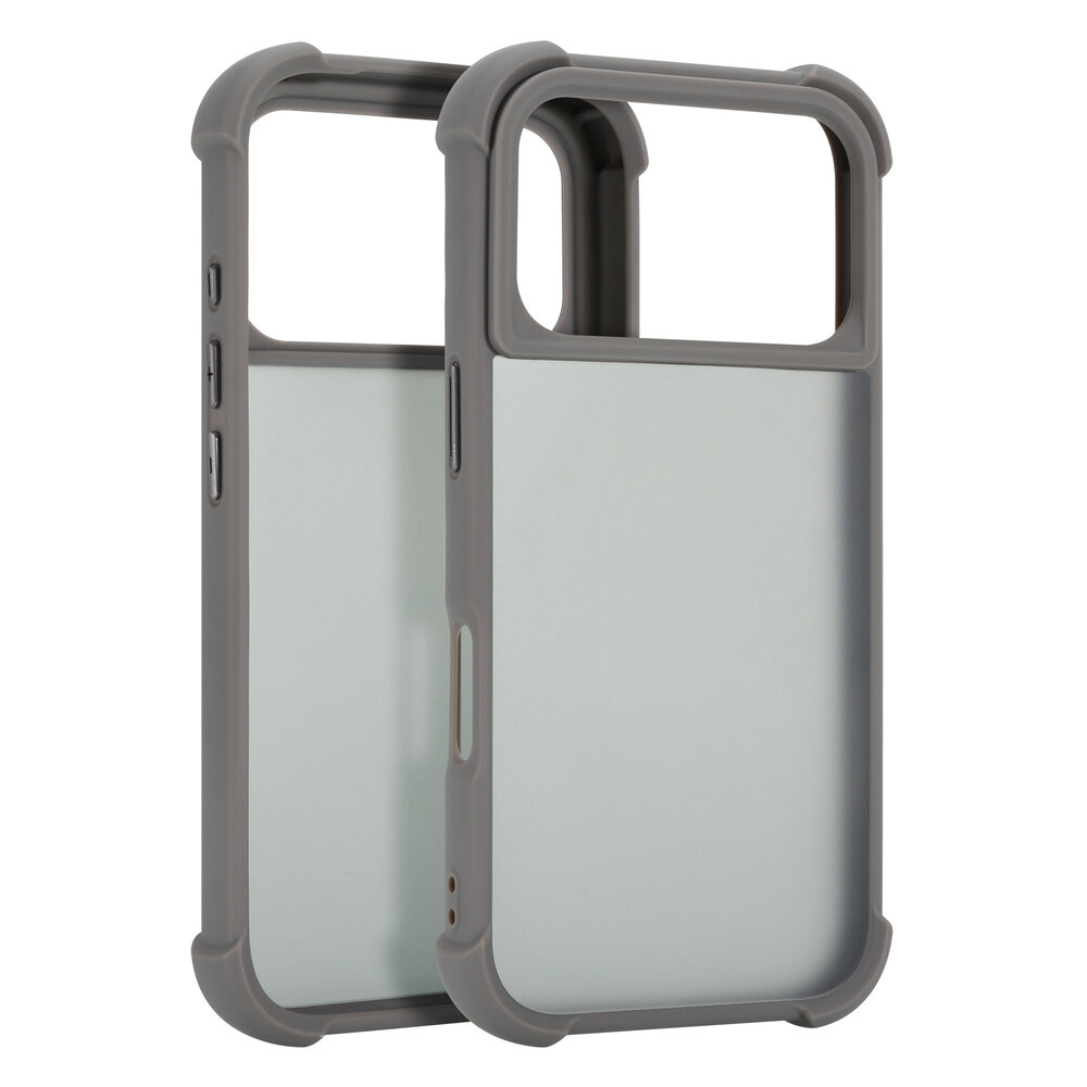 Coverzs Coverzs iPhone 18 Pro matte shock case (grijs) Coverzs Coverzs iPhone 18 Pro matte shock case (grijs)