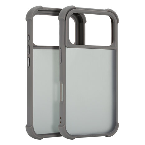 Coverzs Coverzs iPhone 18 Pro matte shock case (grijs) Coverzs Coverzs iPhone 18 Pro matte shock case (grijs)