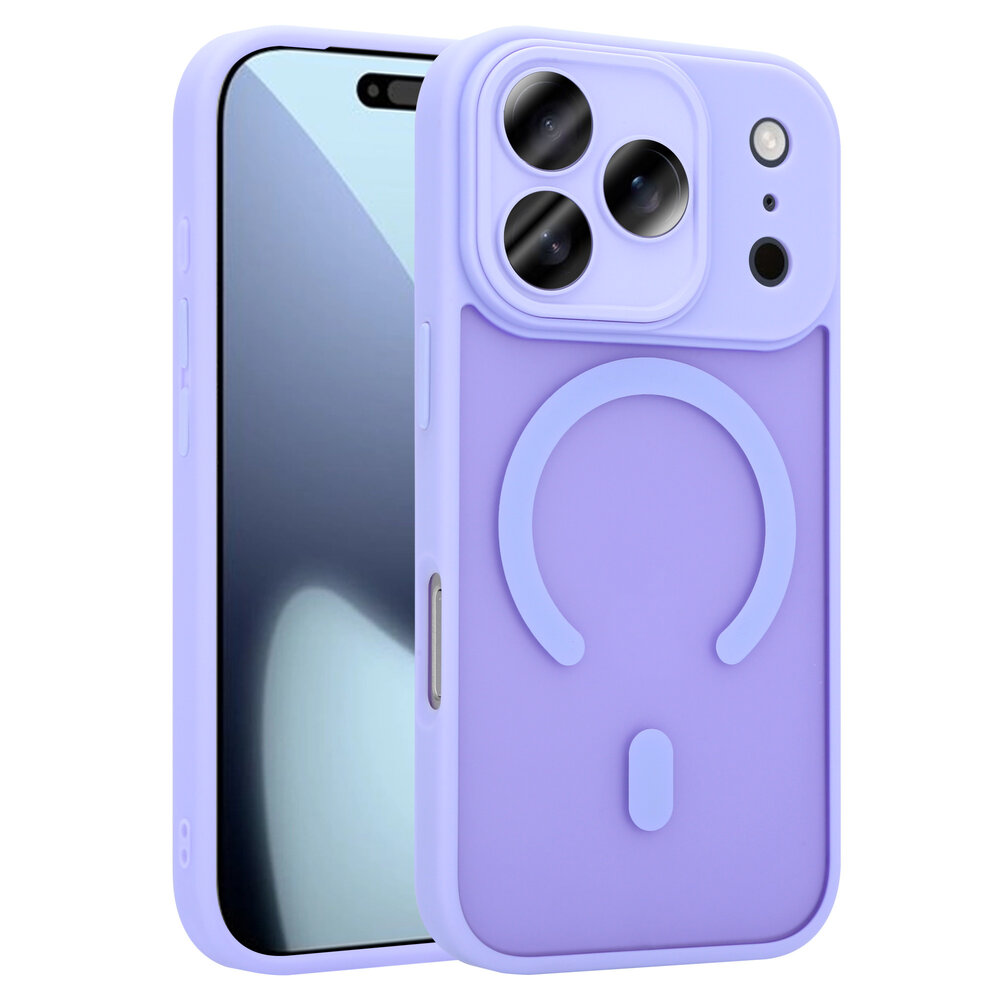 Coverzs Coverzs iPhone 18 Pro matte MagSafe case met camera cover (paars) Coverzs Coverzs iPhone 18 Pro matte MagSafe case met camera cover (paars)