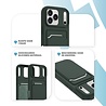 ShieldCase® ShieldCase iPhone 18 Pro Max siliconen hoesje met pasjeshouder (donkergroen)