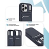 ShieldCase® ShieldCase iPhone 18 Pro Max siliconen hoesje met pasjeshouder (donkerblauw)