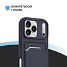 ShieldCase® ShieldCase iPhone 18 Pro Max siliconen hoesje met pasjeshouder (donkerblauw)