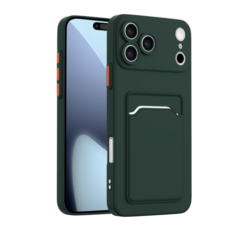 ShieldCase® ShieldCase iPhone 18 Pro Max Back cover met pasjeshouder (donkergroen) ShieldCase® ShieldCase iPhone 18 Pro Max Back cover met pasjeshouder (donkergroen)