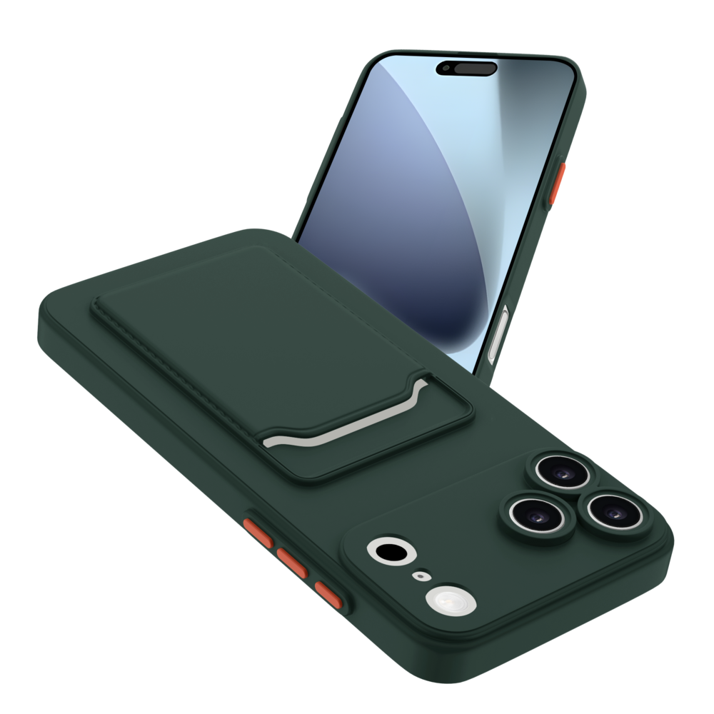 ShieldCase® ShieldCase iPhone 18 Pro Max Back cover met pasjeshouder (donkergroen) ShieldCase® ShieldCase iPhone 18 Pro Max Back cover met pasjeshouder (donkergroen)