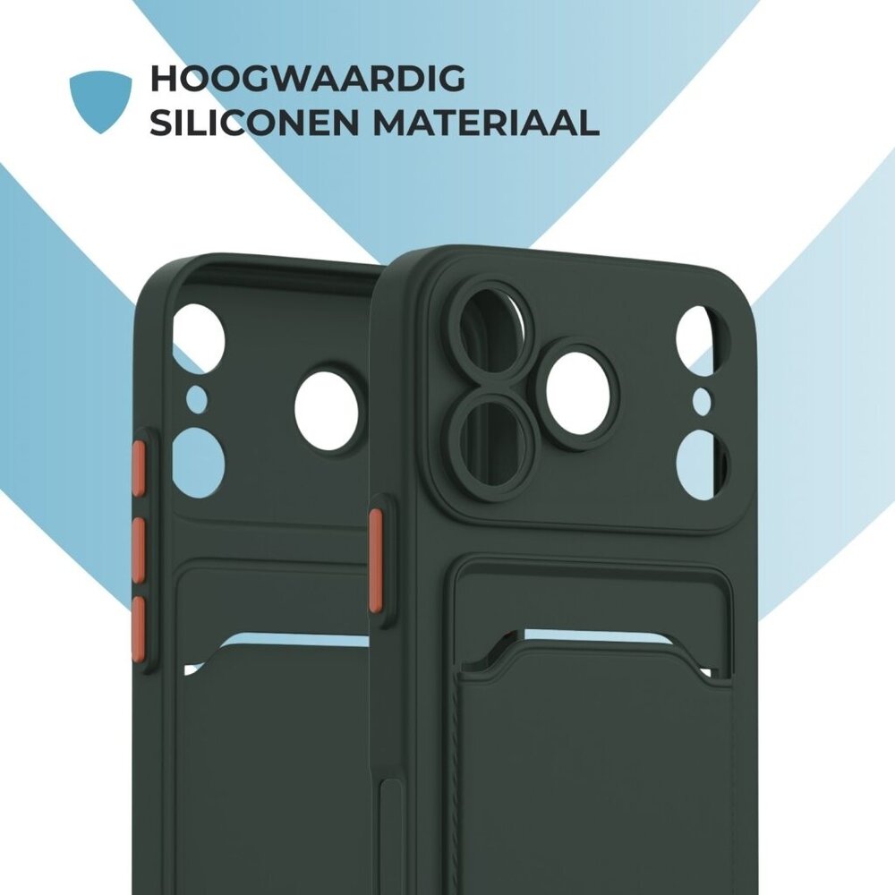 ShieldCase® ShieldCase iPhone 18 Pro Max Back cover met pasjeshouder (donkergroen) ShieldCase® ShieldCase iPhone 18 Pro Max Back cover met pasjeshouder (donkergroen)