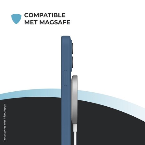 ShieldCase® ShieldCase iPhone 18 Pro Max Siliconen MagSafe back cover (donkerblauw)