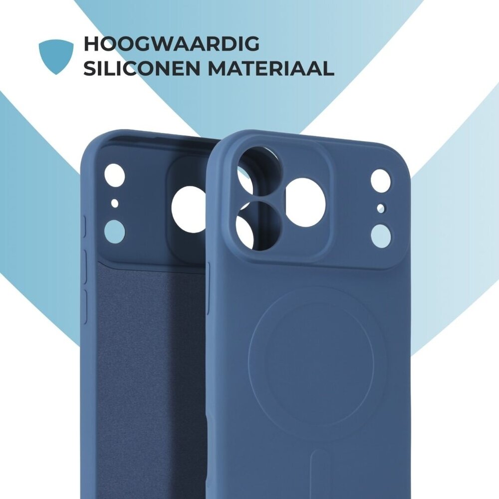 ShieldCase® ShieldCase iPhone 18 Pro Max Siliconen MagSafe back cover (donkerblauw)