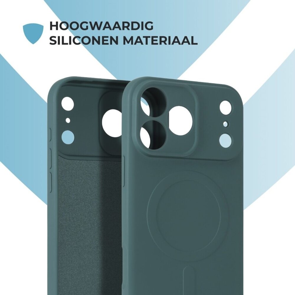 ShieldCase® ShieldCase iPhone 18 Pro Max Siliconen MagSafe back cover (donkergroen)