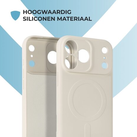 ShieldCase® ShieldCase iPhone 18 Pro Max Siliconen MagSafe back cover (beige)