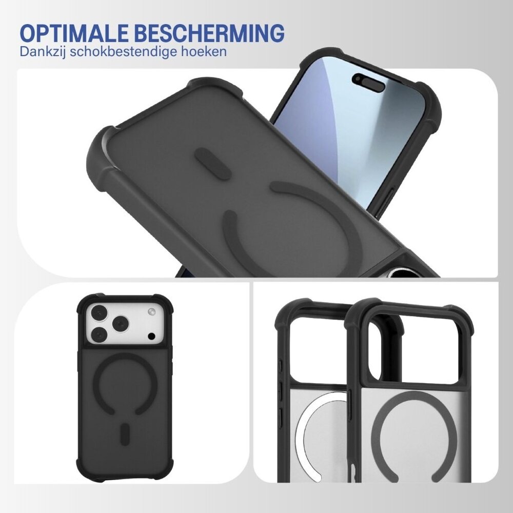 Coverzs Coverzs iPhone 18 Pro Max matte shock case met MagSafe (zwart) Coverzs Coverzs iPhone 18 Pro Max matte shock case met MagSafe (zwart)