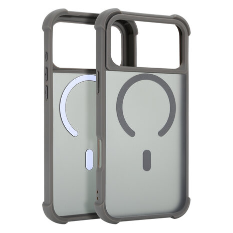 Coverzs Coverzs iPhone 18 Pro Max matte shock case met MagSafe (grijs) Coverzs Coverzs iPhone 18 Pro Max matte shock case met MagSafe (grijs)
