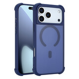 Coverzs iPhone 18 Pro Max matte shock case met MagSafe (donkerblauw)