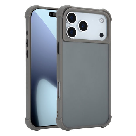 Coverzs Coverzs iPhone 18 Pro Max matte shock case (grijs) Coverzs Coverzs iPhone 18 Pro Max matte shock case (grijs)