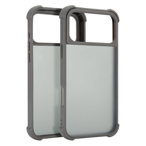 Coverzs Coverzs iPhone 18 Pro Max matte shock case (grijs) Coverzs Coverzs iPhone 18 Pro Max matte shock case (grijs)