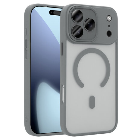 Coverzs Coverzs iPhone 18 Pro Max matte MagSafe case met camera cover (grijs) Coverzs Coverzs iPhone 18 Pro Max matte MagSafe case met camera cover (grijs)