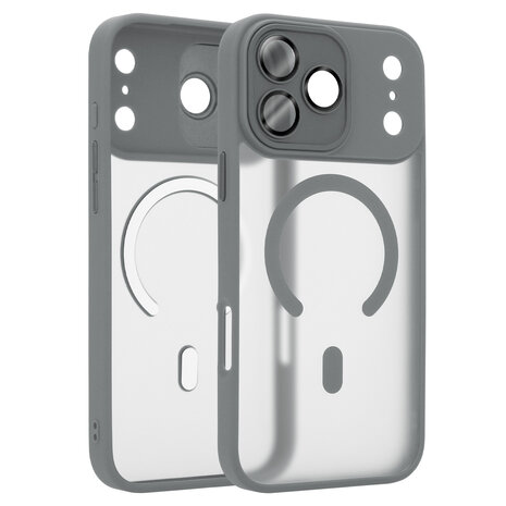 Coverzs Coverzs iPhone 18 Pro Max matte MagSafe case met camera cover (grijs) Coverzs Coverzs iPhone 18 Pro Max matte MagSafe case met camera cover (grijs)