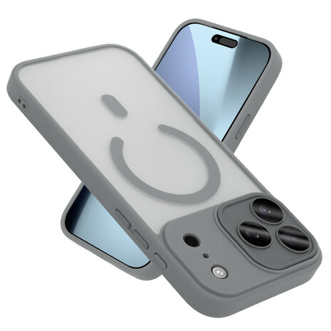 Coverzs Coverzs iPhone 18 Pro Max matte MagSafe case met camera cover (grijs) Coverzs Coverzs iPhone 18 Pro Max matte MagSafe case met camera cover (grijs)