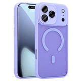 Coverzs iPhone 18 Pro Max matte MagSafe case met camera cover (paars)