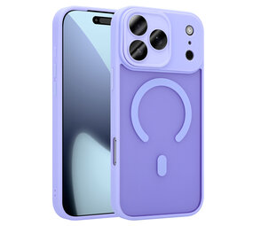 Coverzs iPhone 18 Pro Max matte MagSafe case met camera cover (paars) Coverzs iPhone 18 Pro Max matte MagSafe case met camera cover (paars)