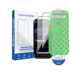 Coverzs iPhone 18 Pro Max Tempered Glass screenprotector met frame (2-Pack) Coverzs iPhone 18 Pro Max Tempered Glass screenprotector met frame (2-Pack)