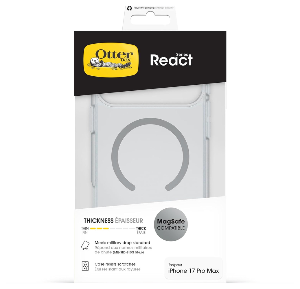 Otterbox OtterBox iPhone 18 Pro Max React MagSafe hoesje (transparant) Otterbox OtterBox iPhone 18 Pro Max React MagSafe hoesje (transparant)
