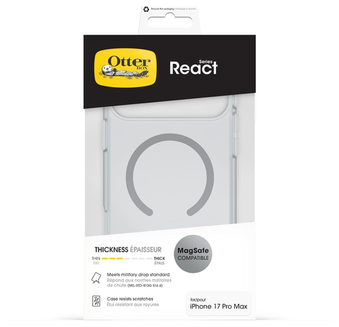 Otterbox OtterBox iPhone 18 Pro Max React MagSafe hoesje (transparant) Otterbox OtterBox iPhone 18 Pro Max React MagSafe hoesje (transparant)