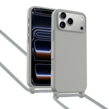 ShieldCase® iPhone 18 Pro hoesje met telefoonkoord (grijs)