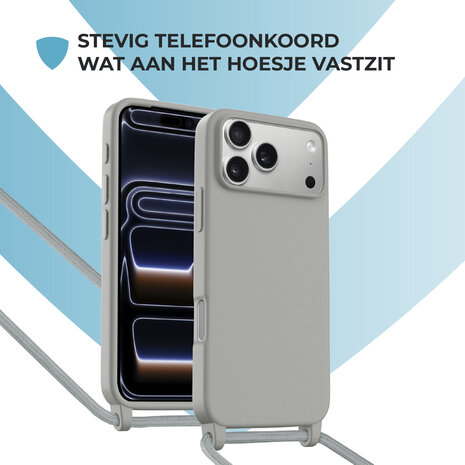 ShieldCase® ShieldCase iPhone 18 Pro Max hoesje met telefoonkoord (grijs) ShieldCase® ShieldCase iPhone 18 Pro Max hoesje met telefoonkoord (grijs)