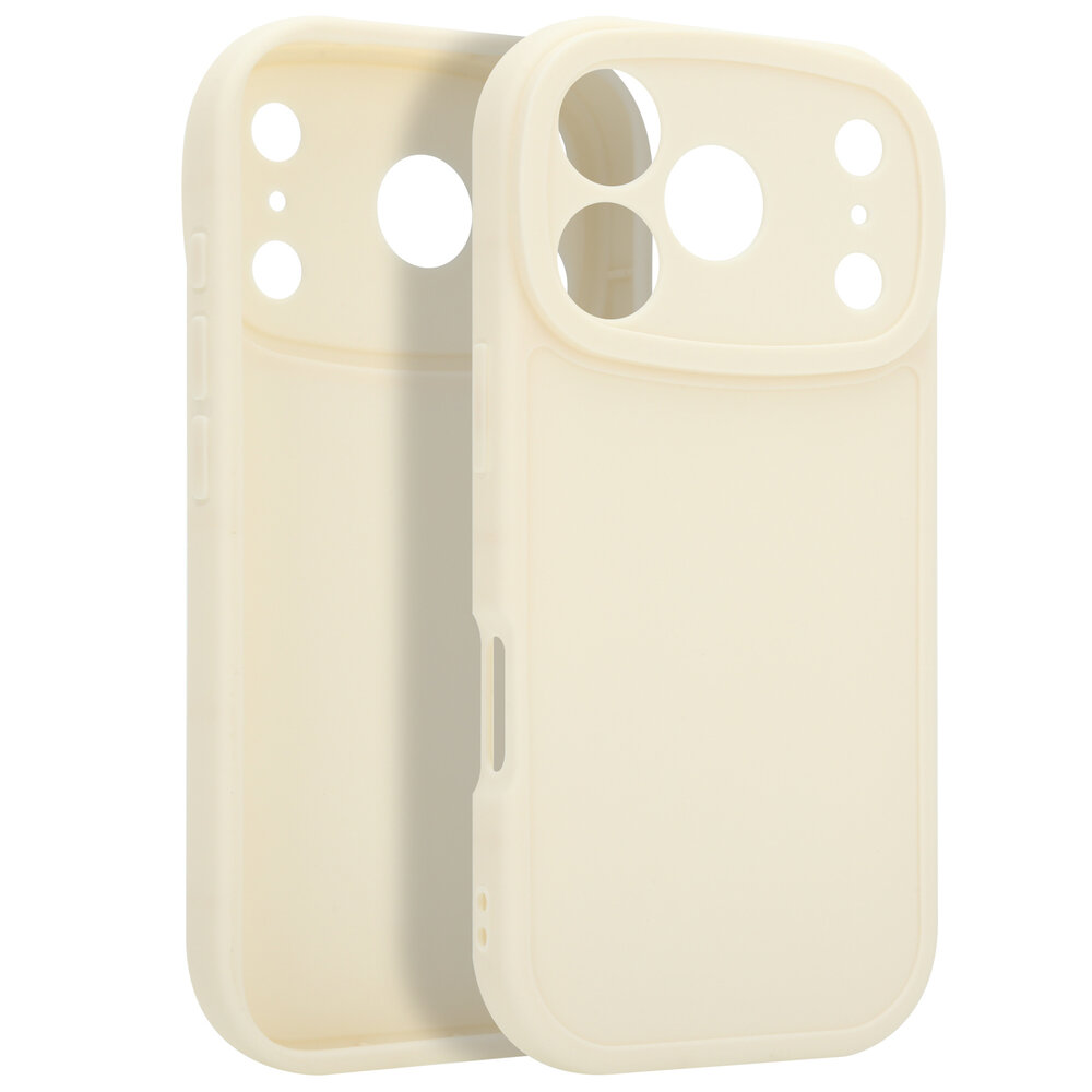 Ceezs Ceezs iPhone 18 Pro siliconen TPU hoesje (antiek wit)