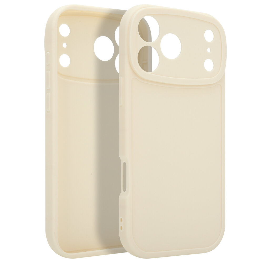 Ceezs Ceezs iPhone 18 Pro Max siliconen TPU hoesje (antiek wit)