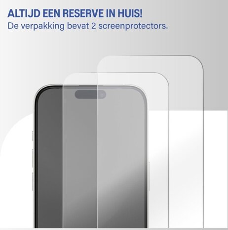 Coverzs Coverzs iPhone 18 Pro Flexibel PMMA Glass screenprotector met frame (2-Pack)