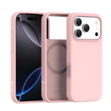 Coverzs iPhone 18 Pro liquid siliconen MagSafe hoesje (roze)