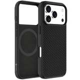 Coverzs iPhone 18 Pro Max kevlar MagSafe siliconen hoesje (zwart)