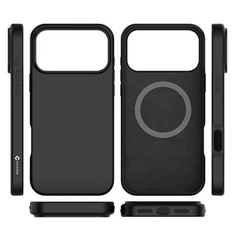 Coverzs Coverzs iPhone 18 Pro Max liquid siliconen MagSafe hoesje (zwart)