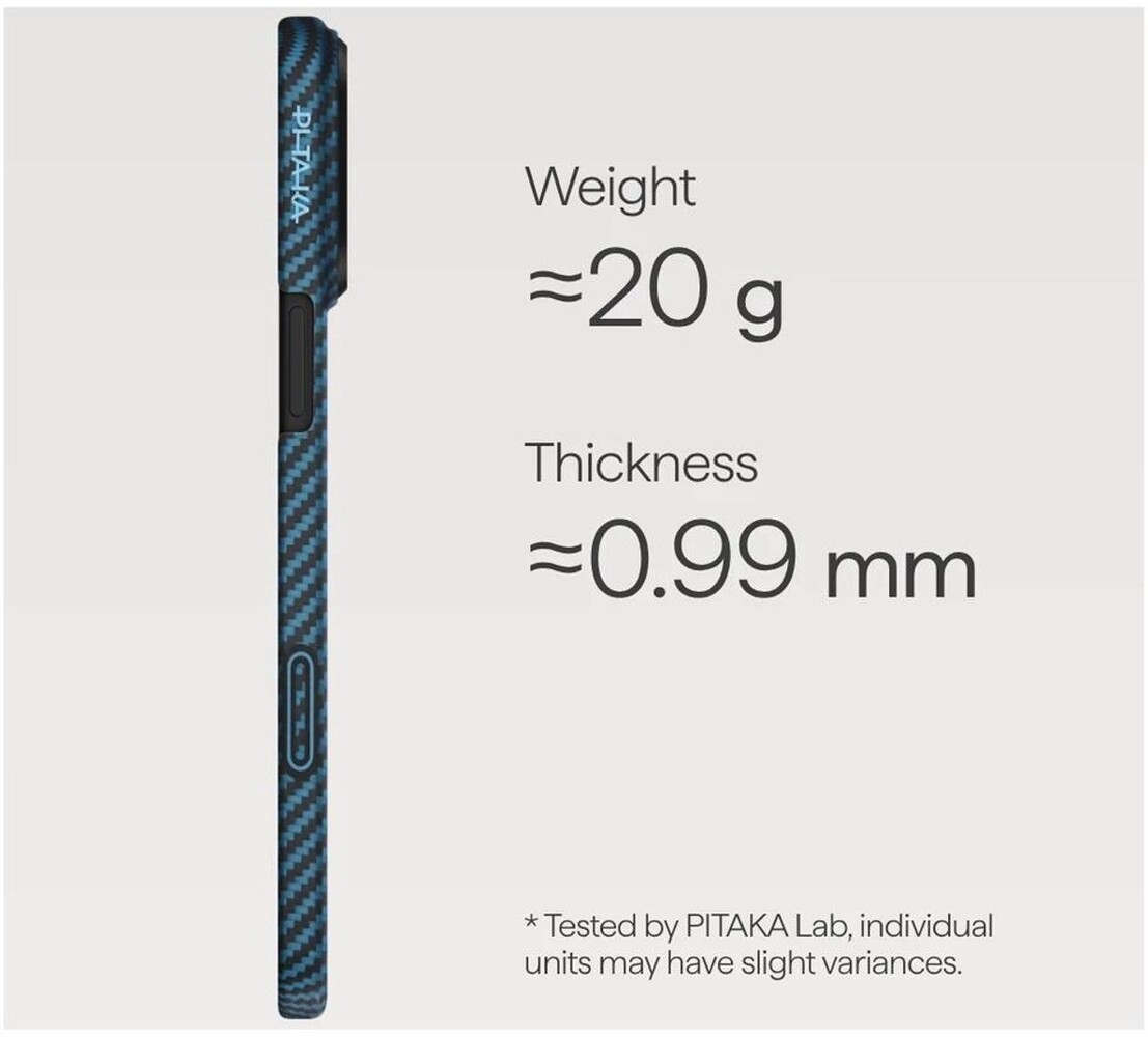 Pitaka Pitaka iPhone 18 Pro Ultra Slim MagSafe Max hoesje (blauw) Pitaka Pitaka iPhone 18 Pro Ultra Slim MagSafe Max hoesje (blauw)