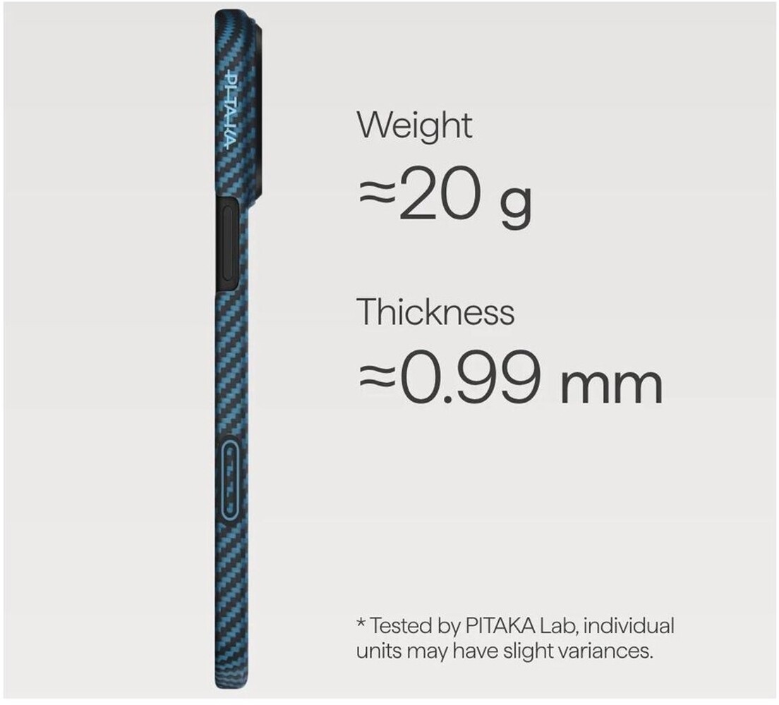 Pitaka Pitaka iPhone 18 Pro Ultra Slim MagSafe hoesje (blauw) Pitaka Pitaka iPhone 18 Pro Ultra Slim MagSafe hoesje (blauw)
