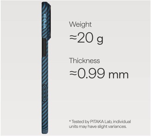 Pitaka Pitaka iPhone 18 Pro Ultra Slim MagSafe hoesje (blauw) Pitaka Pitaka iPhone 18 Pro Ultra Slim MagSafe hoesje (blauw)