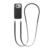 Coverzs iPhone 18 Pro Max Woven MagSafe hoesje met telefoonkoord (zwart)