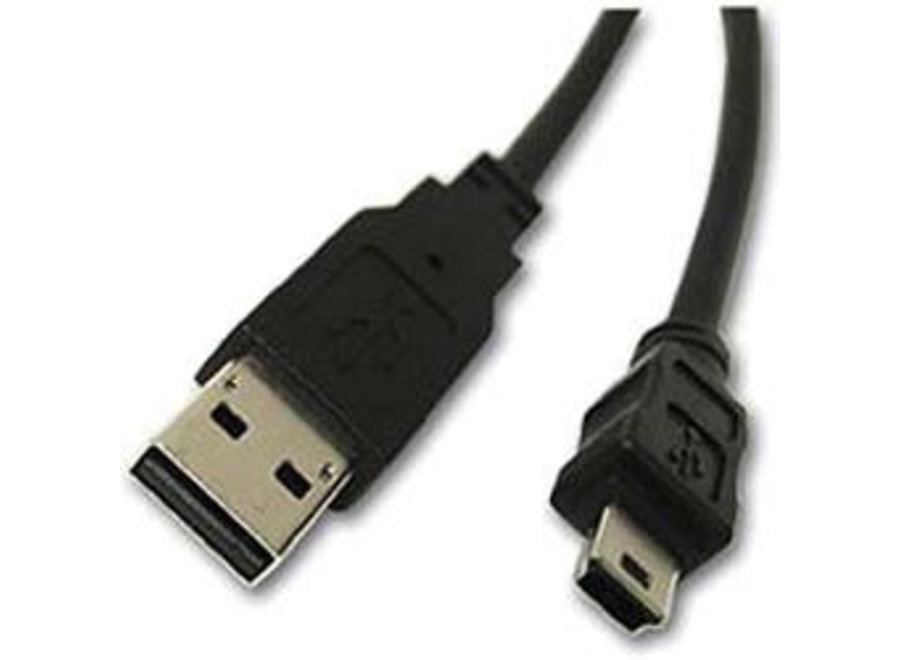 Cameleon Tethering kabel USB 2.0 A Male to Mini-B 5m Zwart