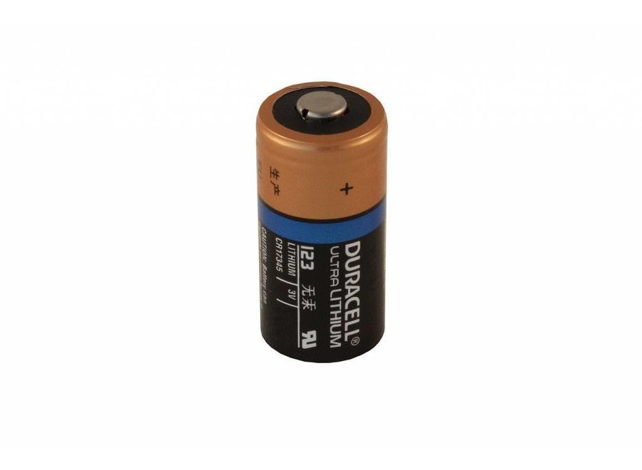 Duracell ultra power CR123A 3V lithium foto batterij.