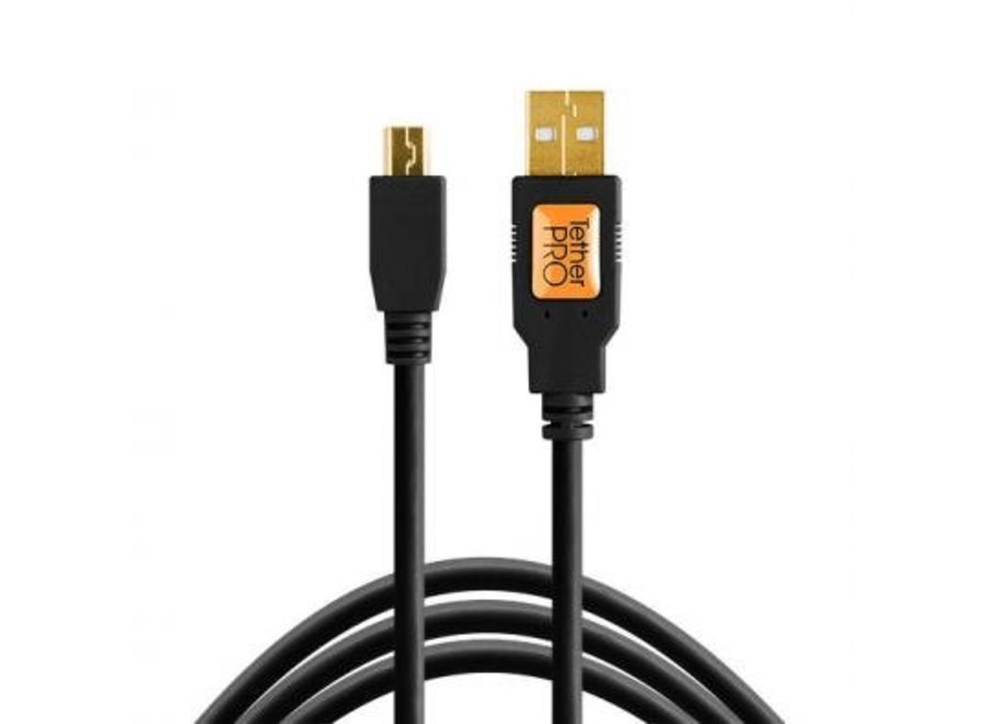 TetherTools TetherPro USB 2.0 Male to Mini-B 5 pin (15ft/4.6m) Black