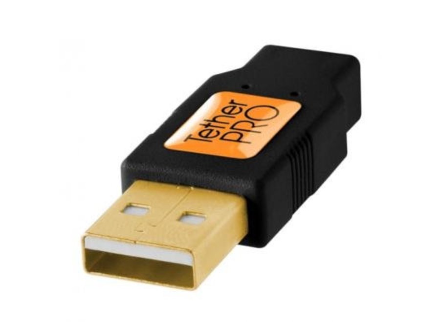 TetherTools TetherPro USB 2.0 A to Mini-B 8-pin Cable (15ft-4.6m) Black